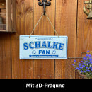 LANOLU Kordelschild Hier wohnt ein SCHALKE Fan 16x32cm