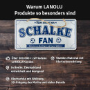 LANOLU Kordelschild Hier wohnt ein SCHALKE Fan 16x32cm