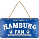 LANOLU Kordelschild Hier wohnt ein HAMBURG Fan 16x32cm