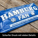 LANOLU Kordelschild Hier wohnt ein HAMBURG Fan 16x32cm