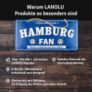 LANOLU Kordelschild Hier wohnt ein HAMBURG Fan 16x32cm