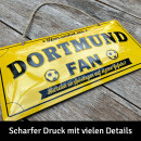 LANOLU Kordelschild Hier wohnt ein DORTMUND Fan 16x32cm