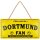 LANOLU Kordelschild Hier wohnt ein DORTMUND Fan 16x32cm