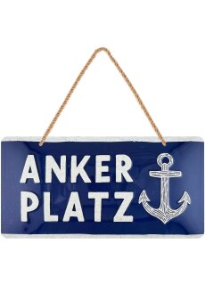 LANOLU Kordelschild Ankerplatz 16x32cm