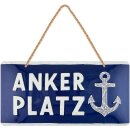 LANOLU Kordelschild Ankerplatz 16x32cm