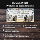 LANOLU Kordelschild Glück KATZE anfassen 16x32cm