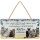 LANOLU Kordelschild Glück KATZE anfassen 16x32cm