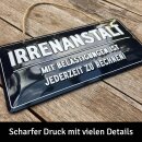 LANOLU Kordelschild Irrenanstalt 16x32cm