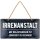 LANOLU Kordelschild Irrenanstalt 16x32cm