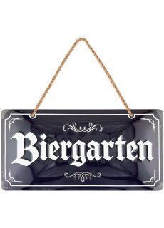 LANOLU Kordelschild Biergarten 16x32cm