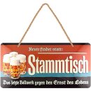 LANOLU Kordelschild Stammtisch 16x32cm