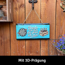 LANOLU Kordelschild Darts+Bier das gönn ich mir 16x32cm
