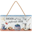 LANOLU Kordelschild Backen ist aus Teig geformte Liebe...