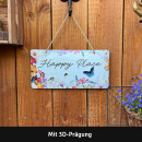 LANOLU Kordelschild Happy Place 16x32cm
