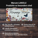 LANOLU Kordelschild Happy Place 16x32cm