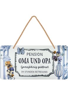 LANOLU Kordelschild Oma Opa Pension 16x32cm