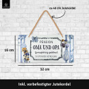 LANOLU Kordelschild Oma Opa Pension 16x32cm
