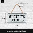 LANOLU Kordelschild Anstaltsleitung 16x32cm