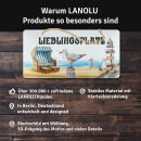 LANOLU Kordelschild Lieblingsplatz Strandkorb 16x32cm