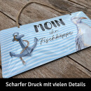 LANOLU Kordelschild Moin ihr Fischköppe 16x32cm
