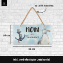 LANOLU Kordelschild Moin ihr Fischköppe 16x32cm