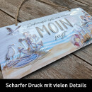 LANOLU Kordelschild Zuhause ist, wo man Moin sagt 16x32cm