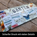 LANOLU Kordelschild Regeln für diesen Garten 16x32cm