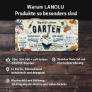 LANOLU Kordelschild Regeln für diesen Garten 16x32cm