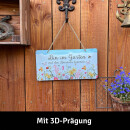 LANOLU Kordelschild Bin im Garten mit den Hummeln bummeln 16x32cm