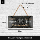 LANOLU Kordelschild Ehre die Götter Liebe deine Frau verteidige dein Kind 16x32cm