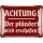 LANOLU retro Blechschild Achtung Plünderer, lustiges Warnschild im vintage Look, geprägt und gestanzt, Deko für Garage 15x20 cm