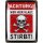 LANOLU retro Blechschild Achtung wer klaut stirbt, lustiges Sprüche Schild aus Metall- geprägt und gestanzt, Deko für Garage 15x20 cm