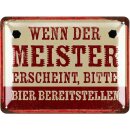 LANOLU retro Blechschild Werkstatt Bier Deko, lustiges...