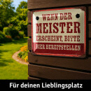 LANOLU retro Blechschild Werkstatt Bier Deko, lustiges Sprüche Schild, Geschenk für Männer, geprägtes Metallschild, 15x20 cm