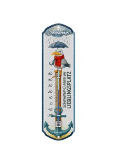 LANOLU Thermometer Wattn Schietwetter 8x28cm