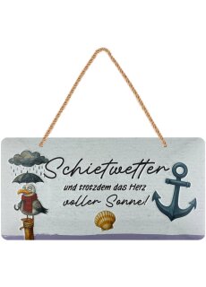 LANOLU Kordelschild Schietwetter 16x32cm