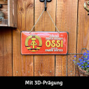 LANOLU Kordelschild Deutscher durch Geburt, Ossi durch die Gnade Gottes 16x32cm