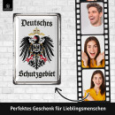 Retro Blechschild Deutsches Schutzgebiet, geprägtes Metallschild als Deutschland Deko und Geschenk für Männer 20x30 cm
