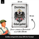 Retro Blechschild Deutsches Schutzgebiet, geprägtes Metallschild als Deutschland Deko und Geschenk für Männer 20x30 cm