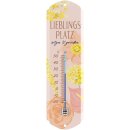 LANOLU Thermometer Lieblingsplatz rosa 8x28cm