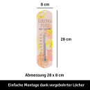 LANOLU Thermometer Lieblingsplatz rosa 8x28cm