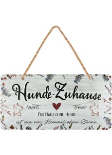 LANOLU Kordelschild Hunde-Zuhause 16x32cm