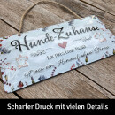 LANOLU Kordelschild Hunde-Zuhause 16x32cm