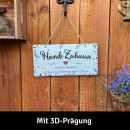 LANOLU Kordelschild Hunde-Zuhause 16x32cm