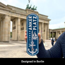 LANOLU Thermometer Ankerplatz blau weiss 8x28cm