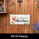 LANOLU Kordelschild Das LEBEN AUF DER APEROL SPUR 16x32cm