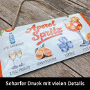 LANOLU Kordelschild APEROL SPRITZ mit detuschspr. Rezept...