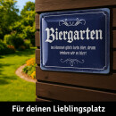 LANOLU retro Blechschild Biergarten-Deko-Schild fürs Zuhause und die Bar, lustiges Bier Schild als Geschenk für Männer 15x20 cm