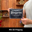 LANOLU retro Blechschild Biergarten-Deko-Schild fürs Zuhause und die Bar, lustiges Bier Schild als Geschenk für Männer 15x20 cm