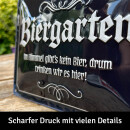 LANOLU retro Blechschild Biergarten-Deko-Schild fürs Zuhause und die Bar, lustiges Bier Schild als Geschenk für Männer 15x20 cm